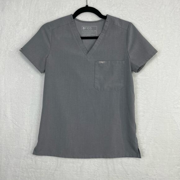 Figs Catarina One-Pocket Scrub Top Size XXS Dark Space Grey - Picture 1 of 9